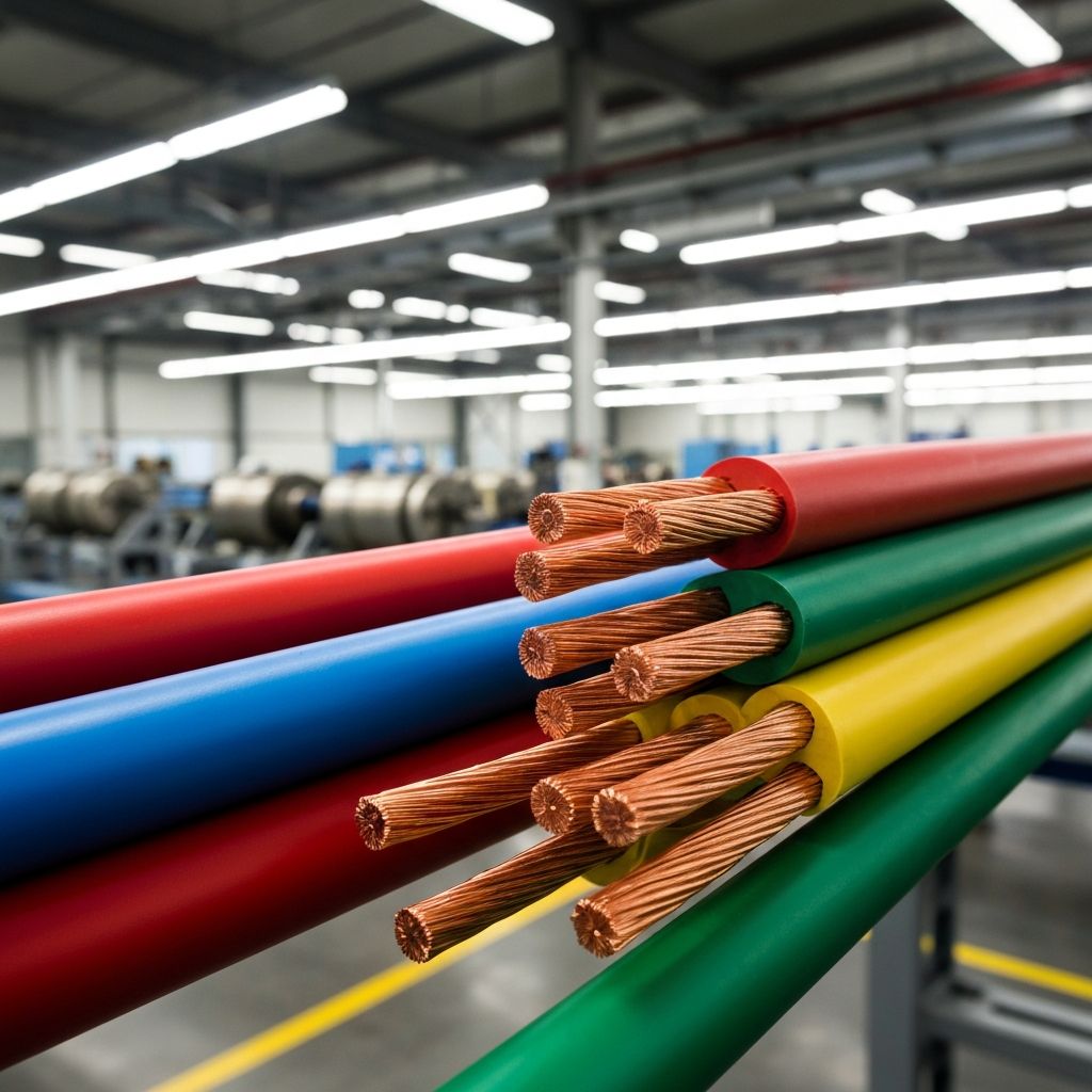 كابلات وأسلاك كهربائية ملونة عالية الجودة